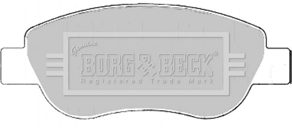 BORG & BECK stabdžių trinkelių rinkinys, diskinis stabdys BBP2186